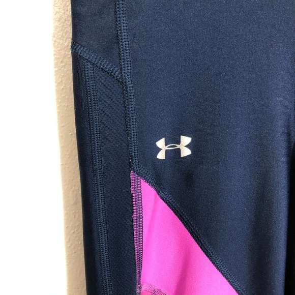 Under Armour compression leggings navy fuchsia S - Picture 4 of 8